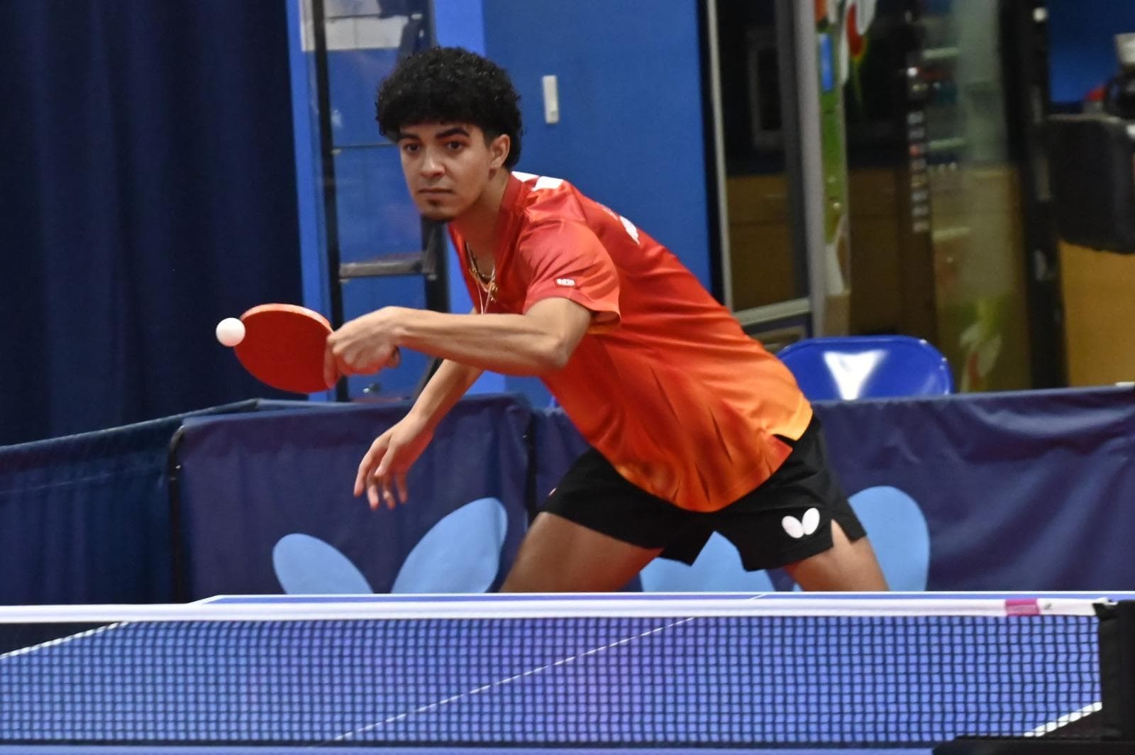 Jerall competing at Broward Table Tennis Club