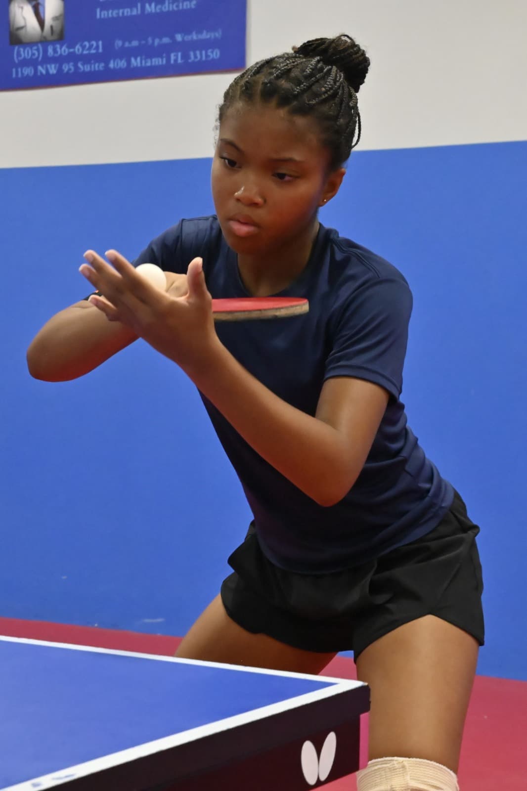 Ridley competing at Broward Table Tennis Club