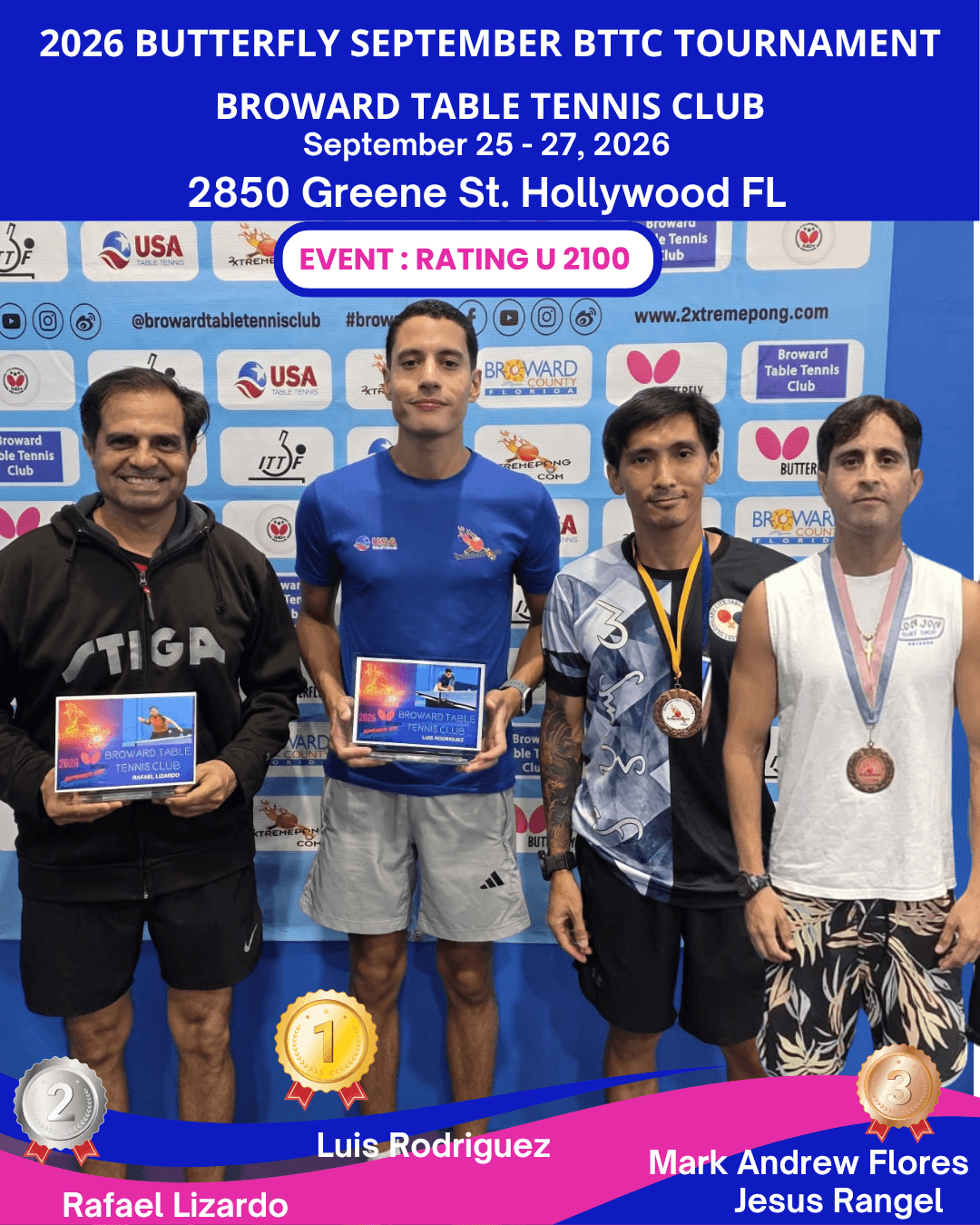Sept 2100 at Broward Table Tennis Club