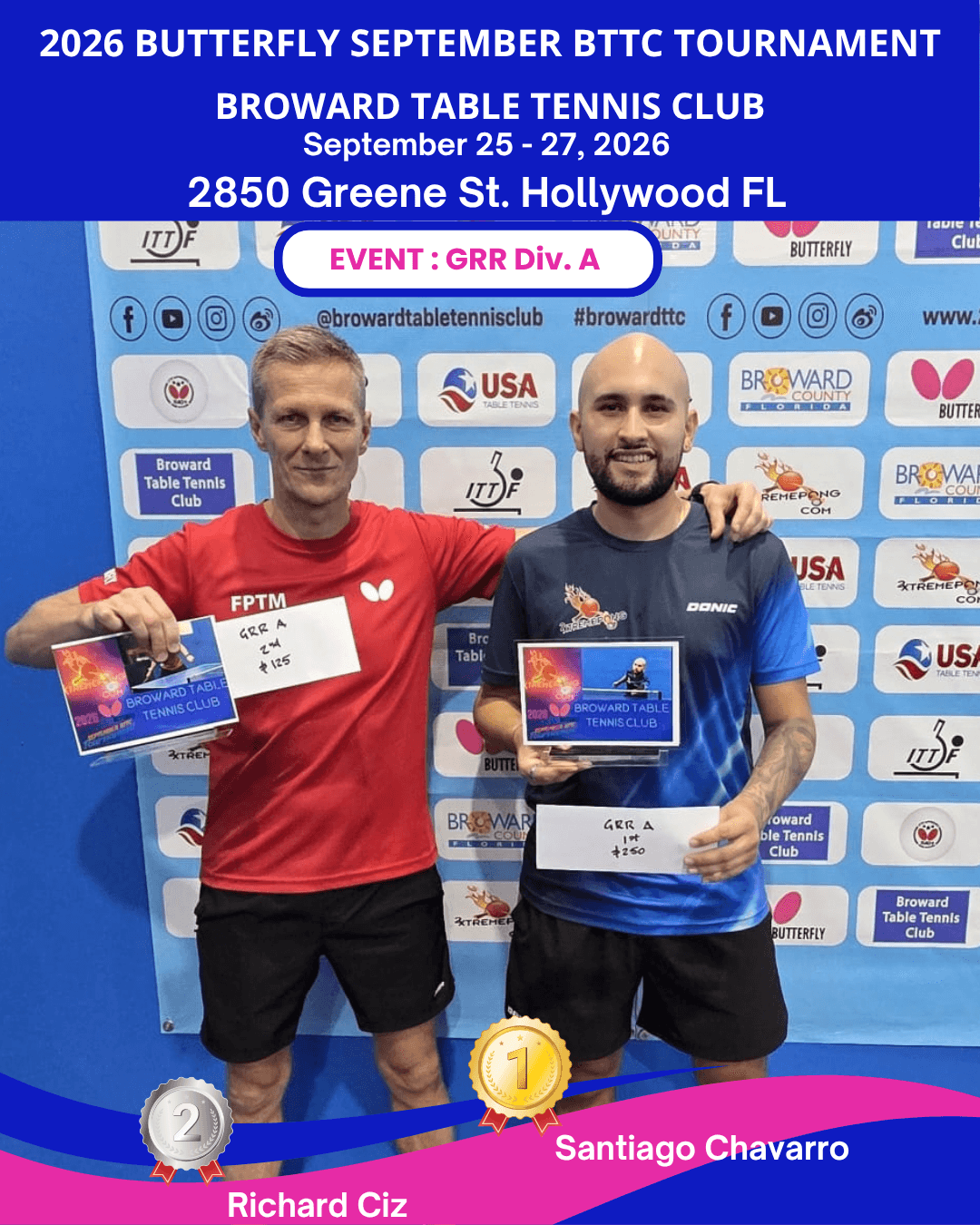 Sept grra at Broward Table Tennis Club