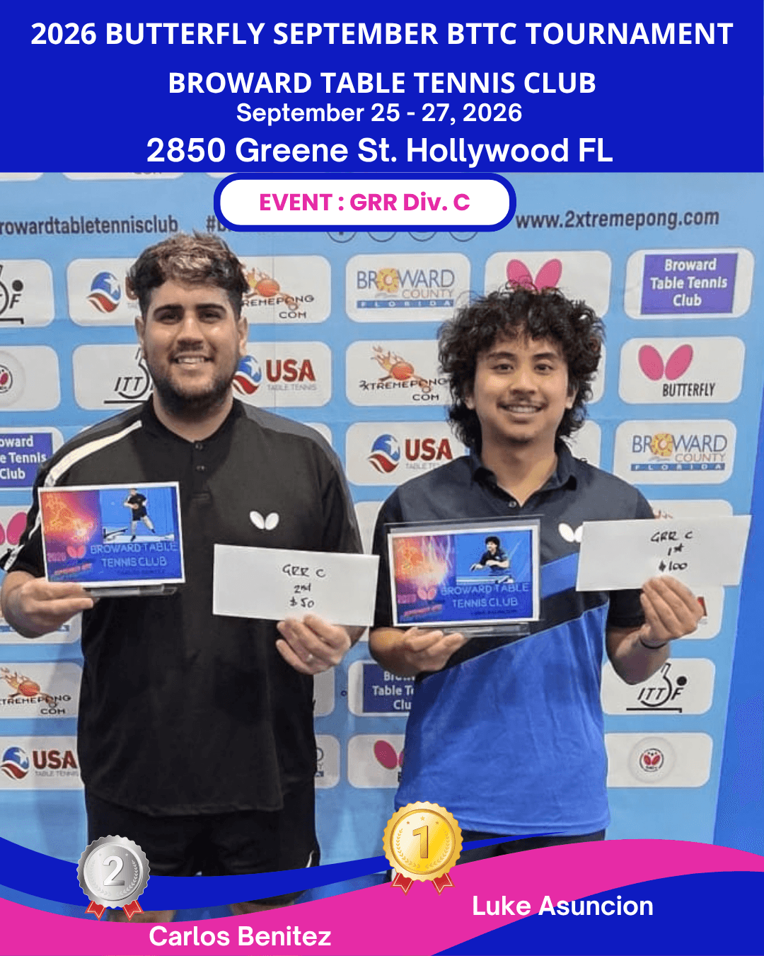 Sept grrc at Broward Table Tennis Club