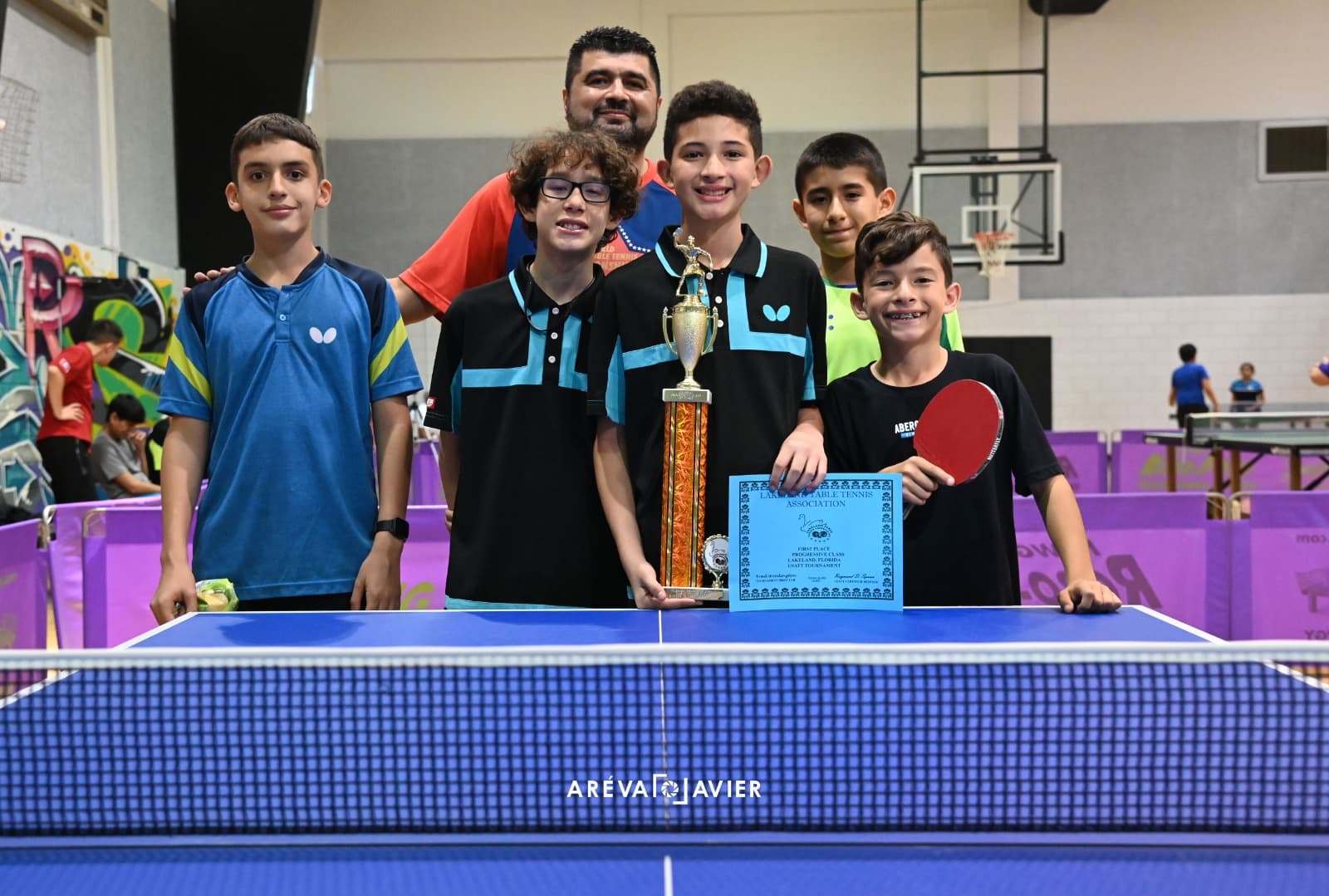 Coach David Bonilla at a club event