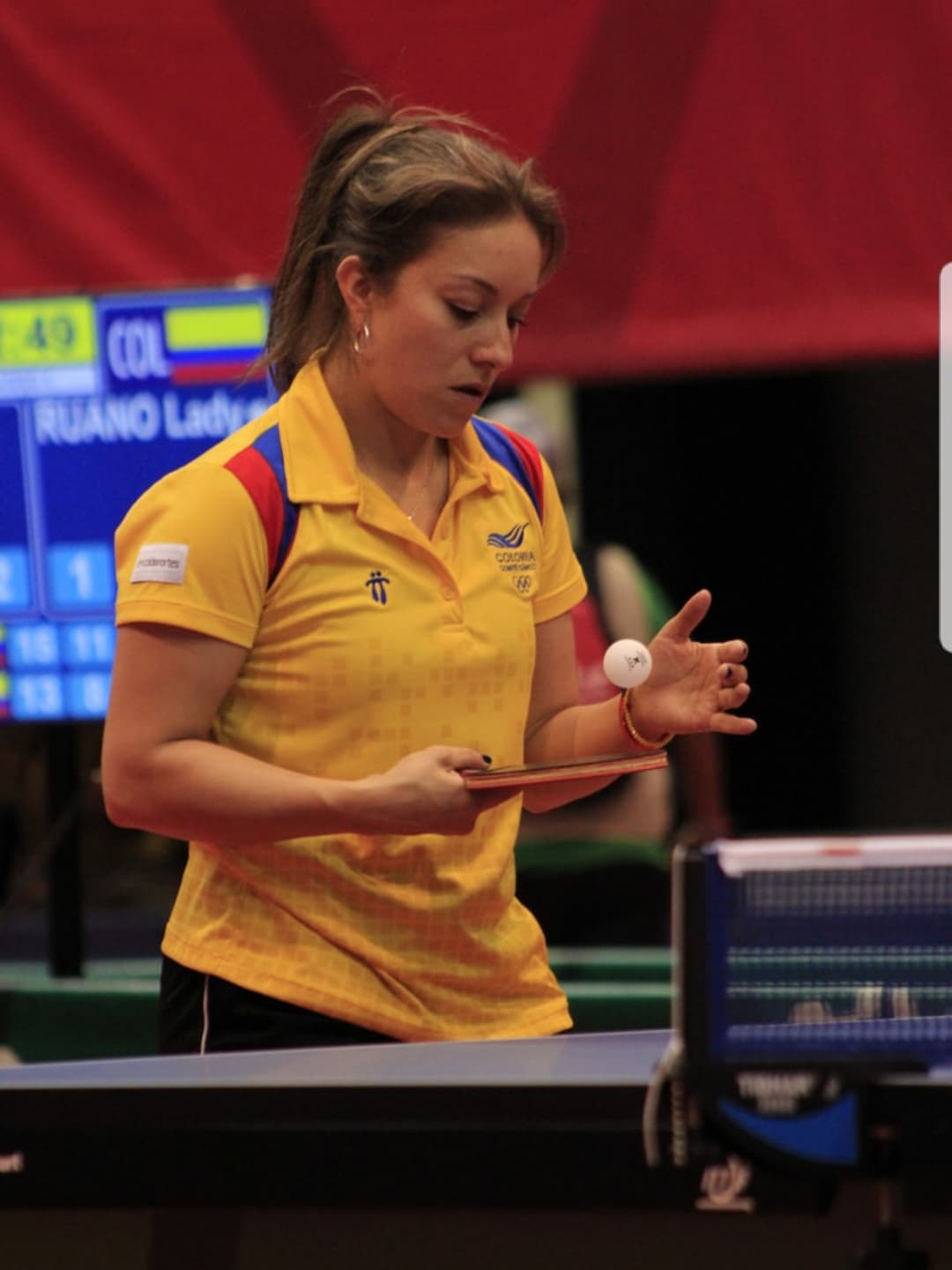 Coach Lady Ruano playing for Colombia